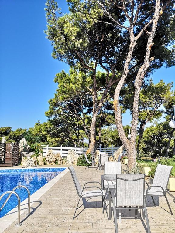 Bazén v ubytovaní Louis Luxury Villa by living in blue alebo v jeho blízkosti