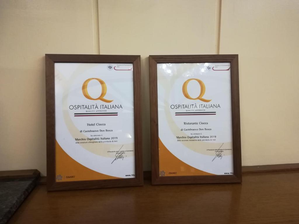 Certifikát, hodnocení, plakát nebo jiný dokument vystavený v ubytování Hotel Ciocca