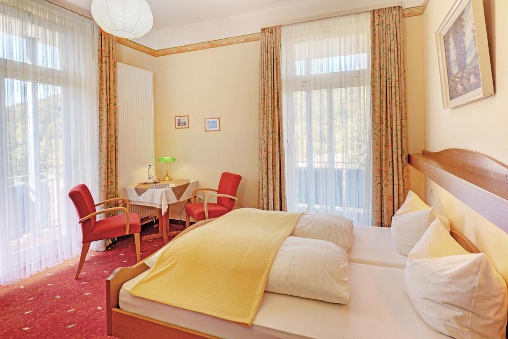Postel nebo postele na pokoji v ubytování Hotel Fidelitas