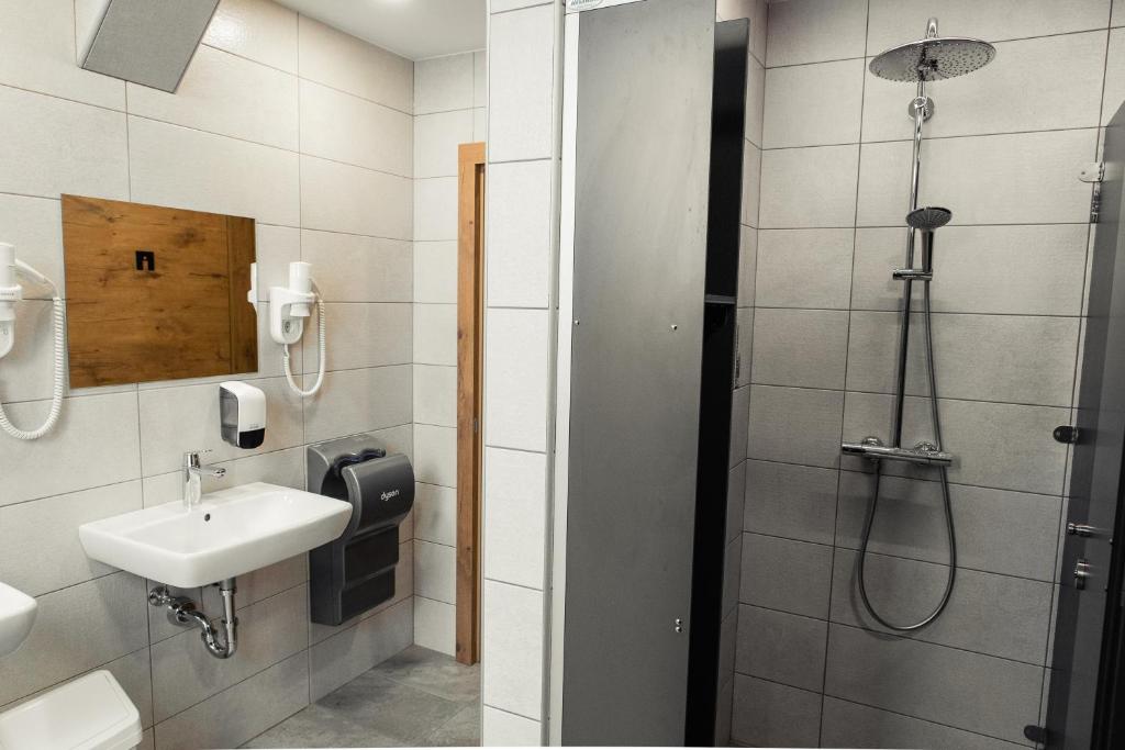 Koupelna v ubytování Hostel Vila Pohorje