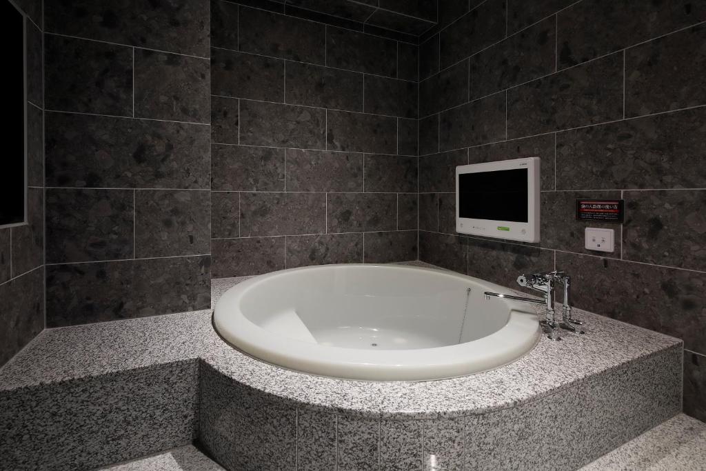 Koupelna v ubytování HOTEL Birthday 楠店