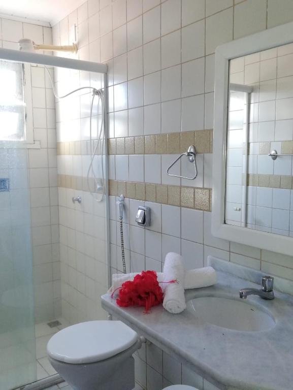 Koupelna v ubytování VILA LUMAR