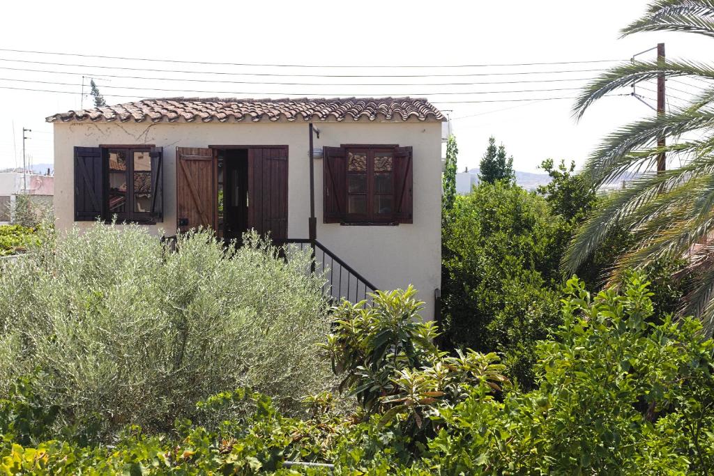 una pequeña casa en medio de un jardín en Avli-the courtyard en Nicosia
