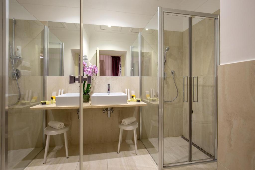 Koupelna v ubytování Hotel Nord Nuova Roma