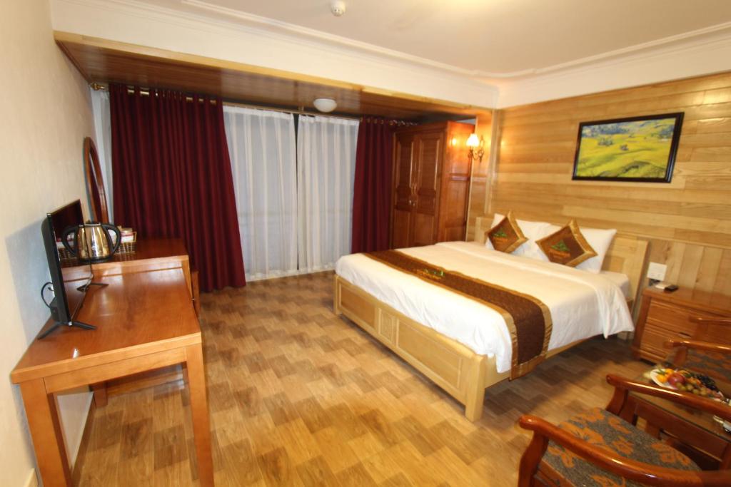TV a/nebo společenská místnost v ubytování Himalaya Sapa Hostel