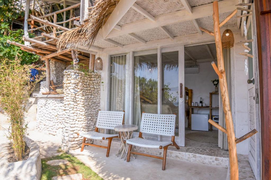 Balkón nebo terasa v ubytování Le Cliff Bali