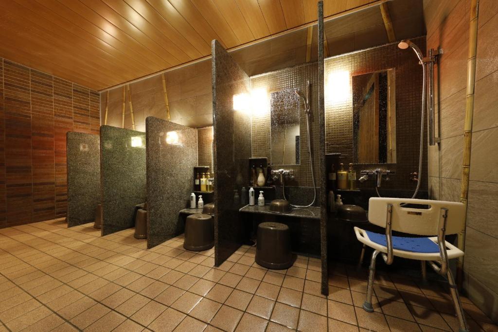Koupelna v ubytování Dormy Inn Mito