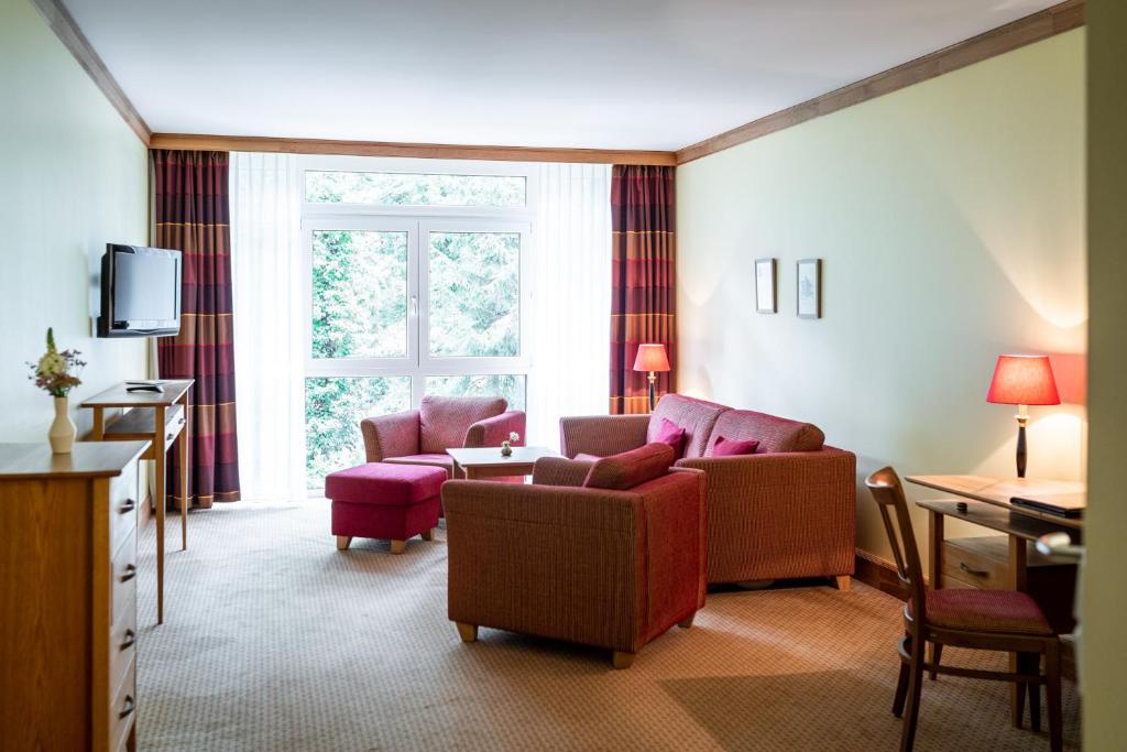 Posezení v ubytování Waldhotel Tannenhäuschen