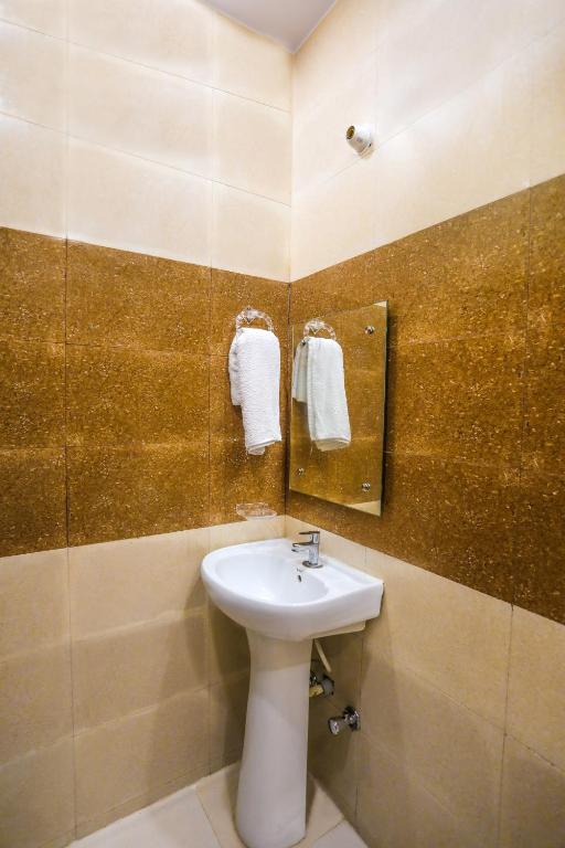 Koupelna v ubytování Hotel Agra Hotel Kamla Palace