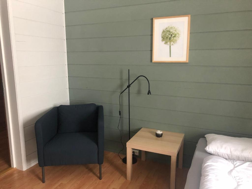 Posezení v ubytování Haugo Utleige Lodge