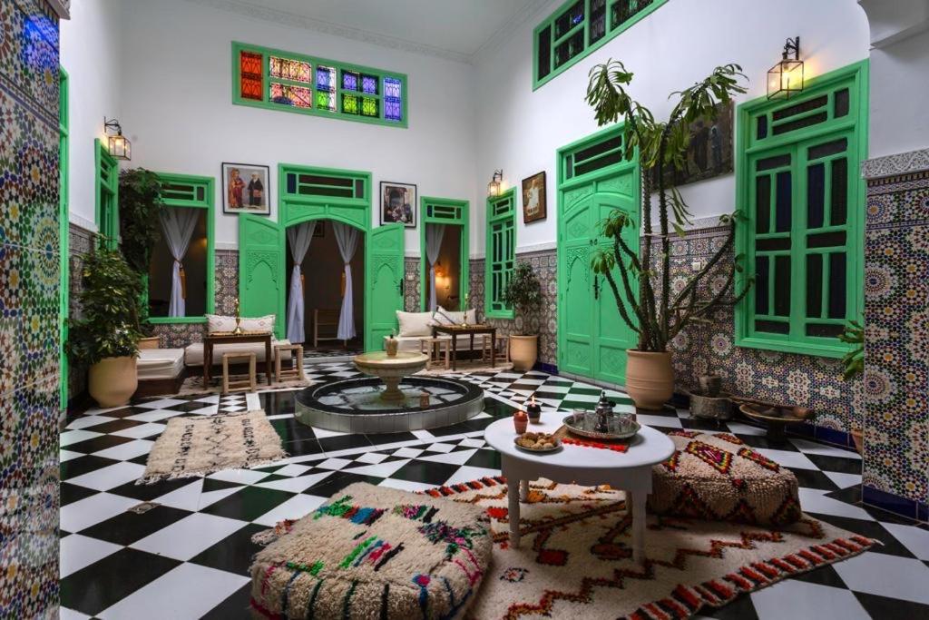 Posezení v ubytování Riad Rose Meryam