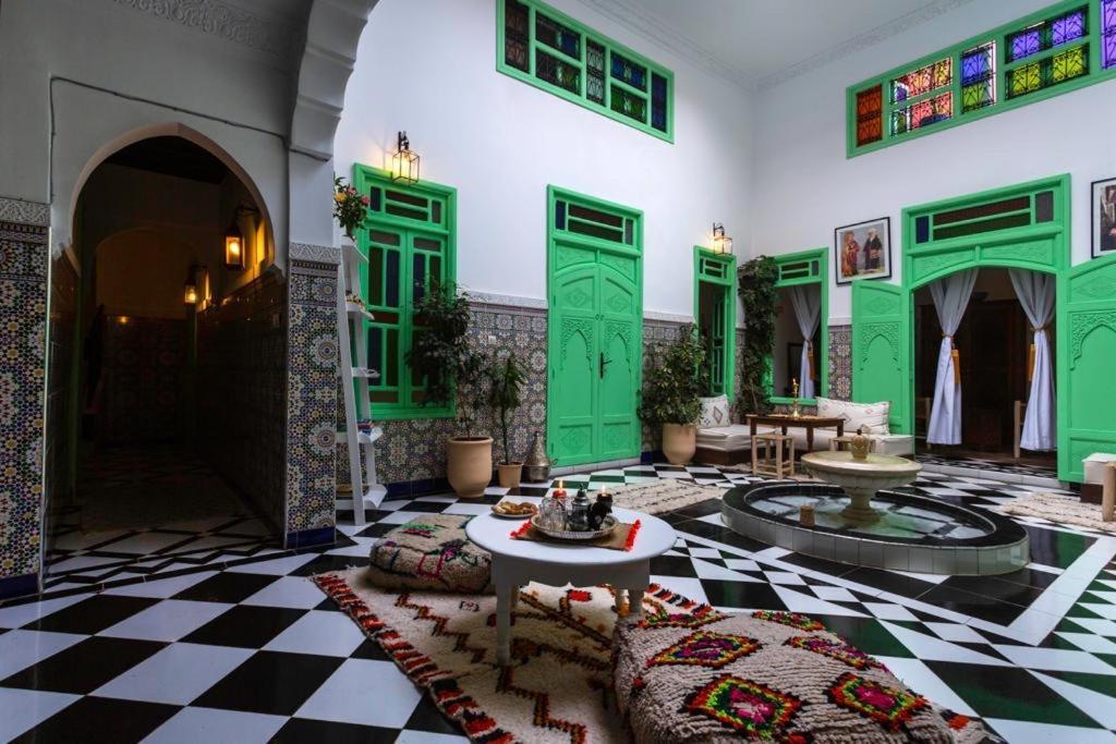 Posezení v ubytování Riad Rose Meryam
