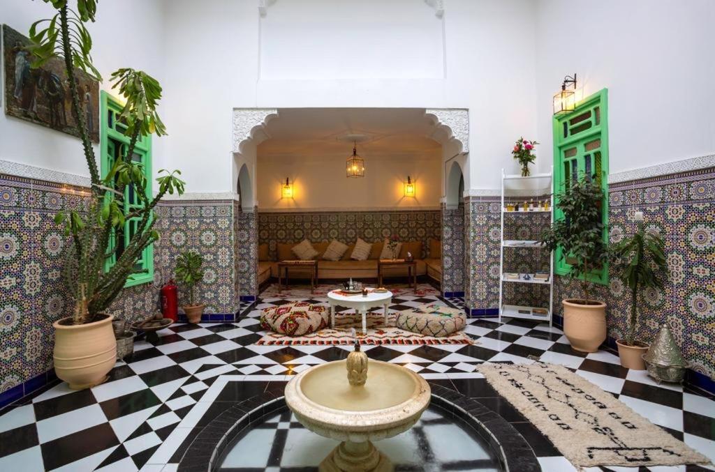 Posezení v ubytování Riad Rose Meryam