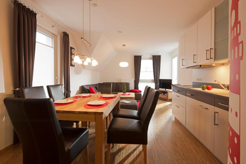 Köök või kööginurk majutusasutuses Apartments Boardinghaus Norderney