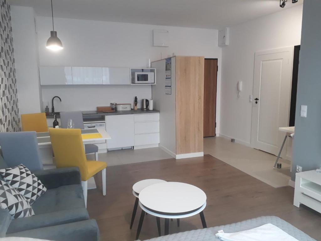 Kuchyň nebo kuchyňský kout v ubytování Apartament SenGA