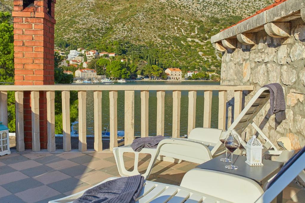 Balkón alebo terasa v ubytovaní Apartments Vicko Vodnica