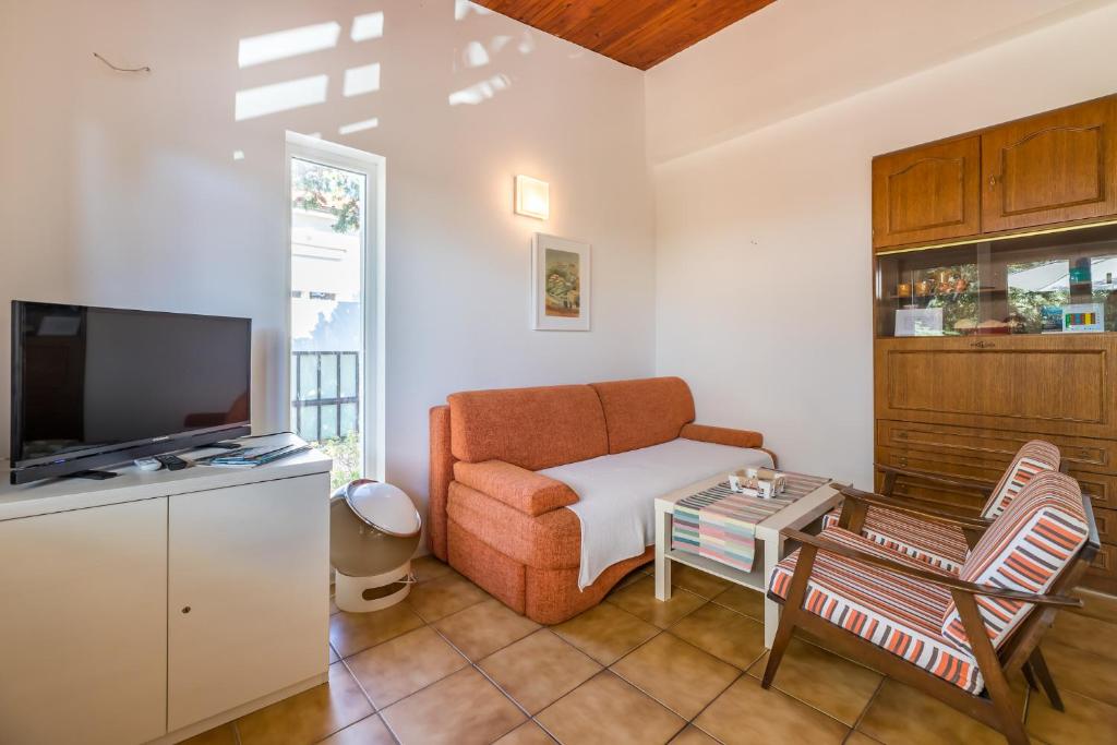 Televízia a/alebo spoločenská miestnosť v ubytovaní Apartment Alan