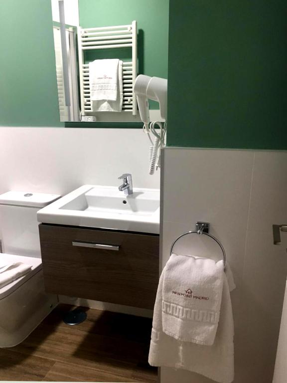 A bathroom at New Point Opera