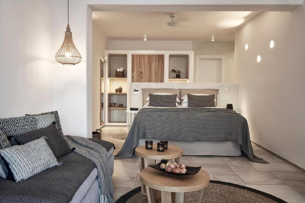 Posezení v ubytování Mykonos Bliss - Cozy Suites, Adults Only Hotel
