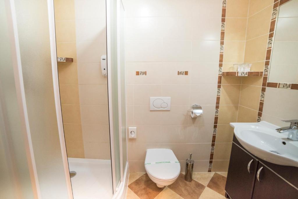 Kúpeľňa v ubytovaní Hotel Alfa