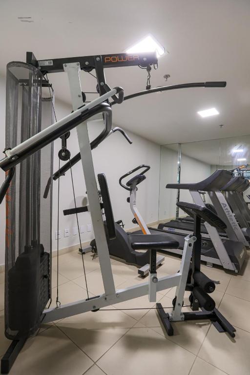 Fitness centrum a/nebo fitness zařízení v ubytování Rede Andrade Docas