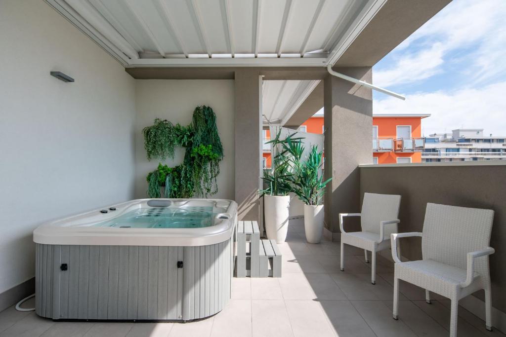 Balkón nebo terasa v ubytování Hotel Iris Jesolo
