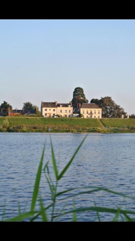 a large body of water with houses in the background at Villa Theodora in Blois