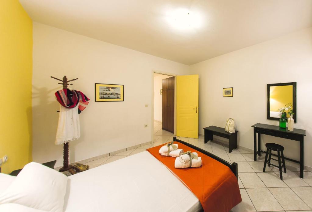 Postel nebo postele na pokoji v ubytování Remezzo Studios & Apartments