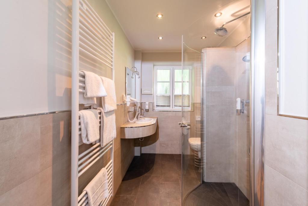 Koupelna v ubytování Hotel Hof Tütsberg