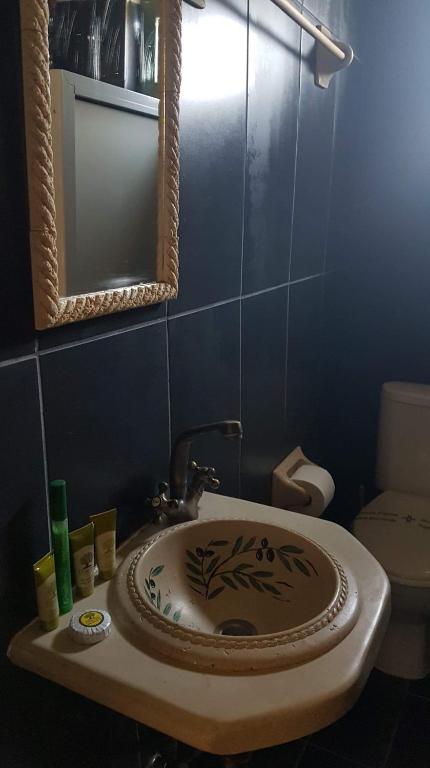 Kúpeľňa v ubytovaní Megalos kampos