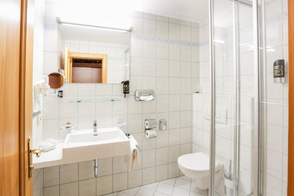 Koupelna v ubytování Hotel Puint
