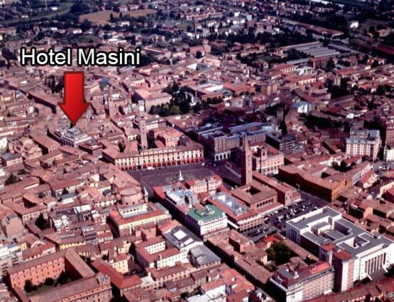 Výhľad na mesto Forlì alebo výhľad na mesto priamo z hotela