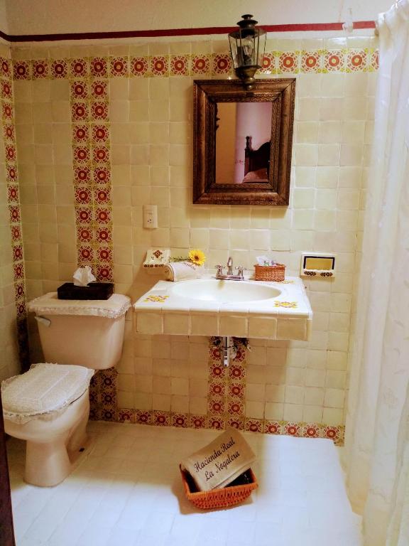 Koupelna v ubytování Hotel Spa Hacienda Real la Nogalera