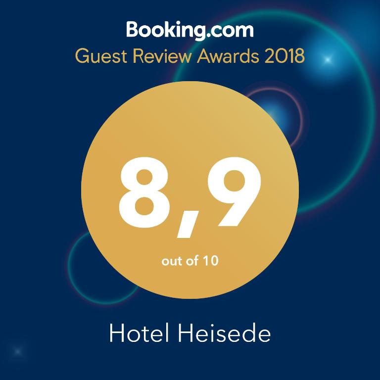 Certifikát, hodnocení, plakát nebo jiný dokument vystavený v ubytování Hotel Heisede