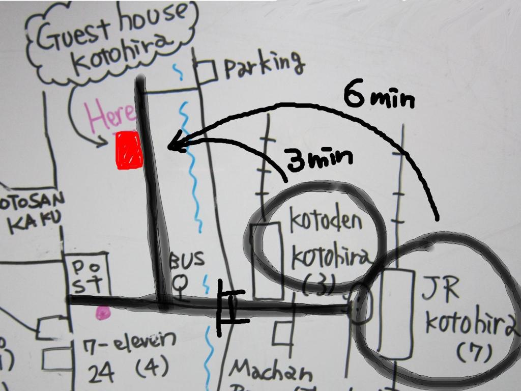 Půdorys ubytování Guesthouse Kotohira