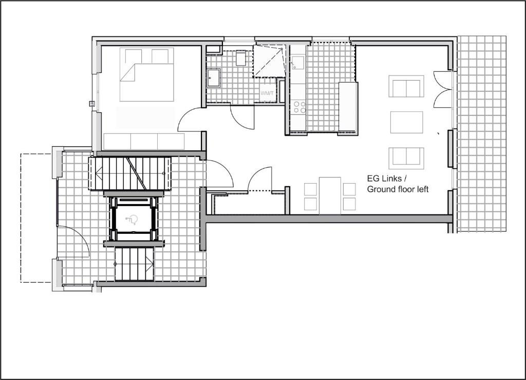Půdorys ubytování Lunas Appartements Essen