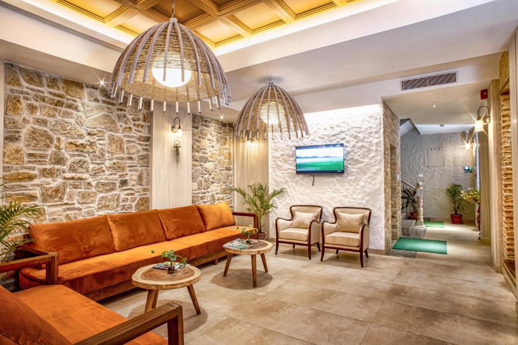 Posezení v ubytování Arushi Boutique Hotel