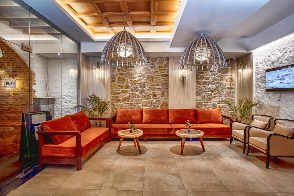 Posezení v ubytování Arushi Boutique Hotel