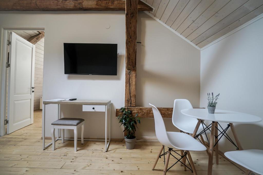 TV a/nebo společenská místnost v ubytování HOTEL N°10