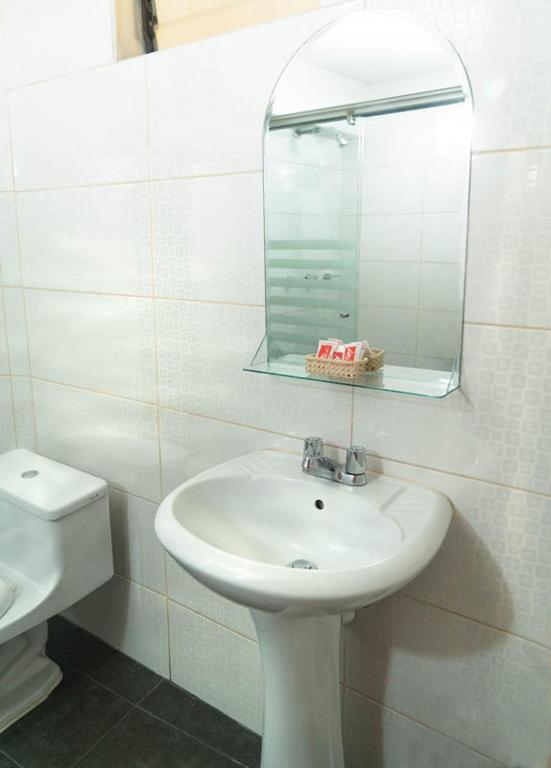 Koupelna v ubytování Hotel Melanys