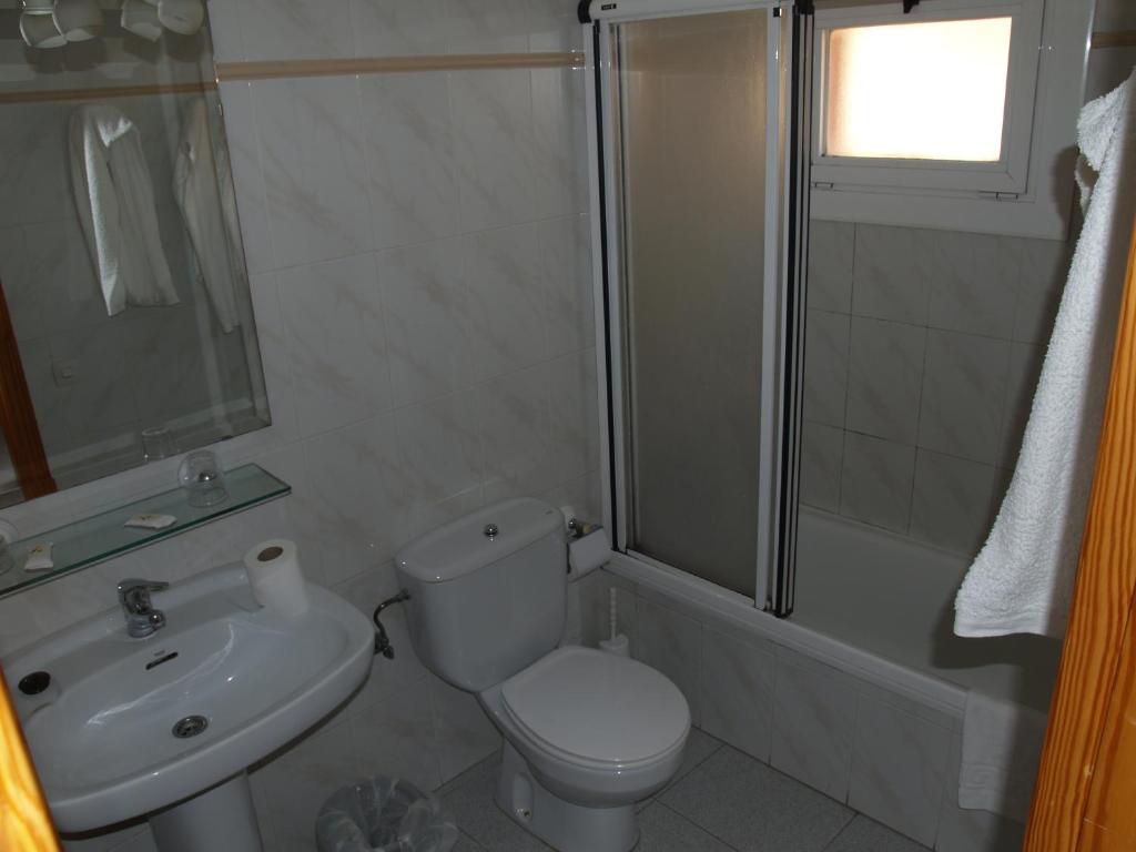 Koupelna v ubytování Hostal Barnes