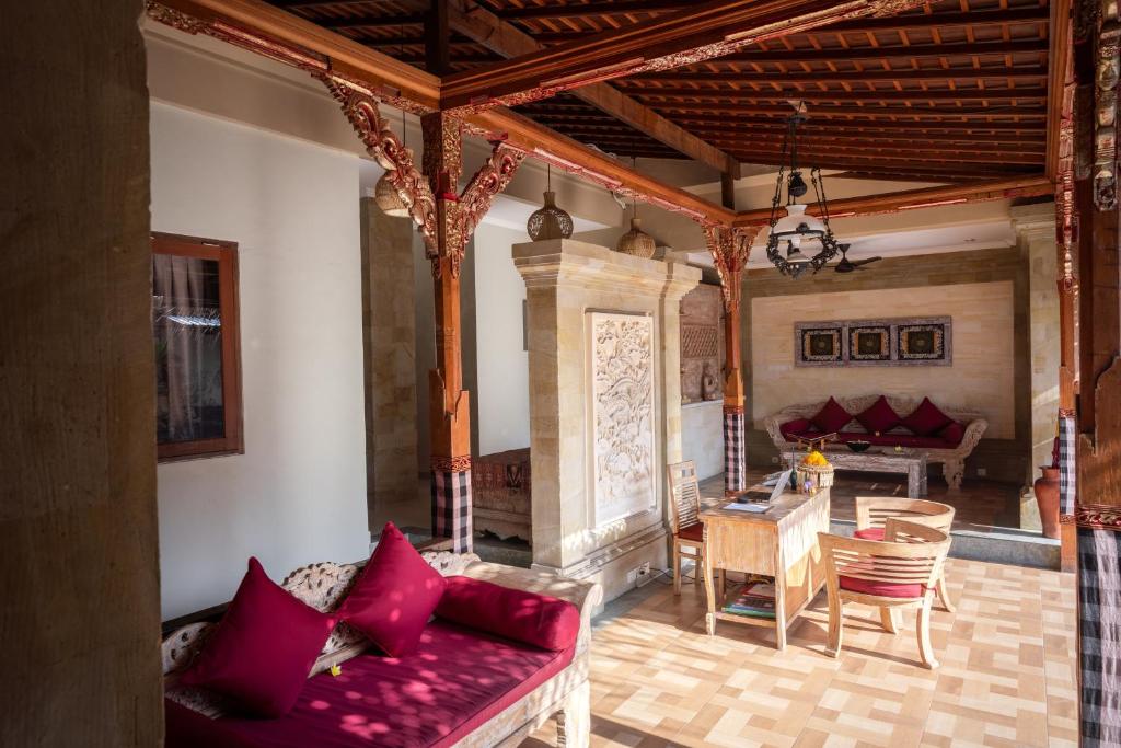 Posezení v ubytování Nata Ubud