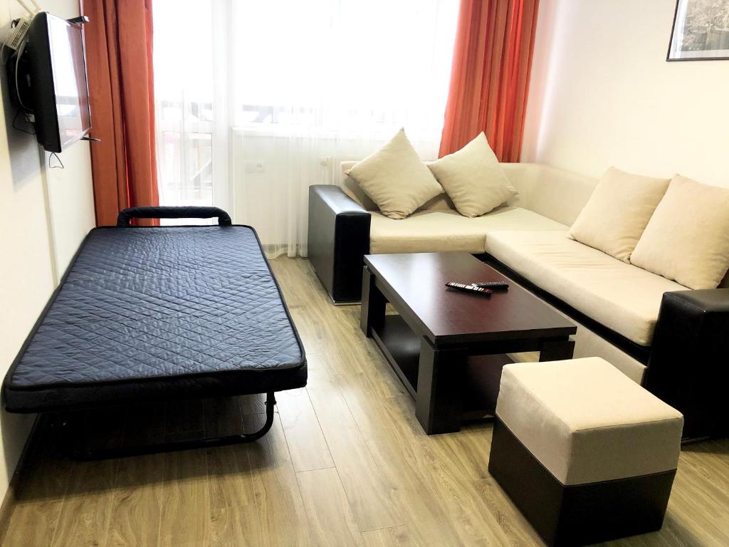 Posezení v ubytování 2-room Apartment NFT Gudauri 303