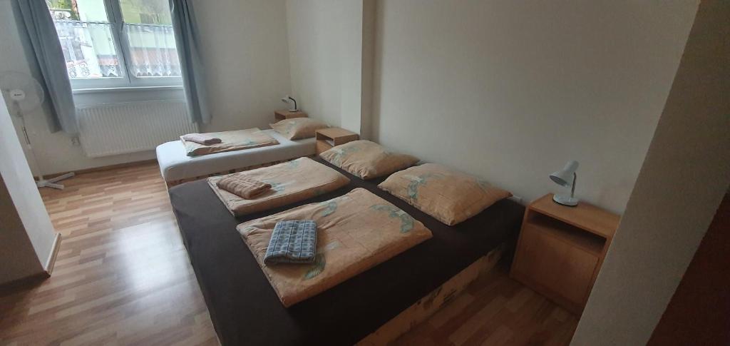 Łóżko lub łóżka w pokoju w obiekcie Pod Vinicí