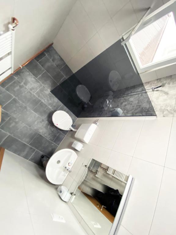Koupelna v ubytování Hotel Suljovic