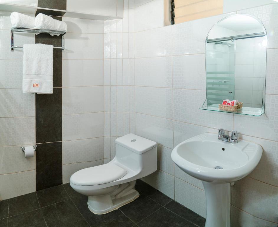 Koupelna v ubytování Hotel Melanys