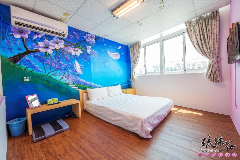 Postel nebo postele na pokoji v ubytování Liouciou Good Homestay