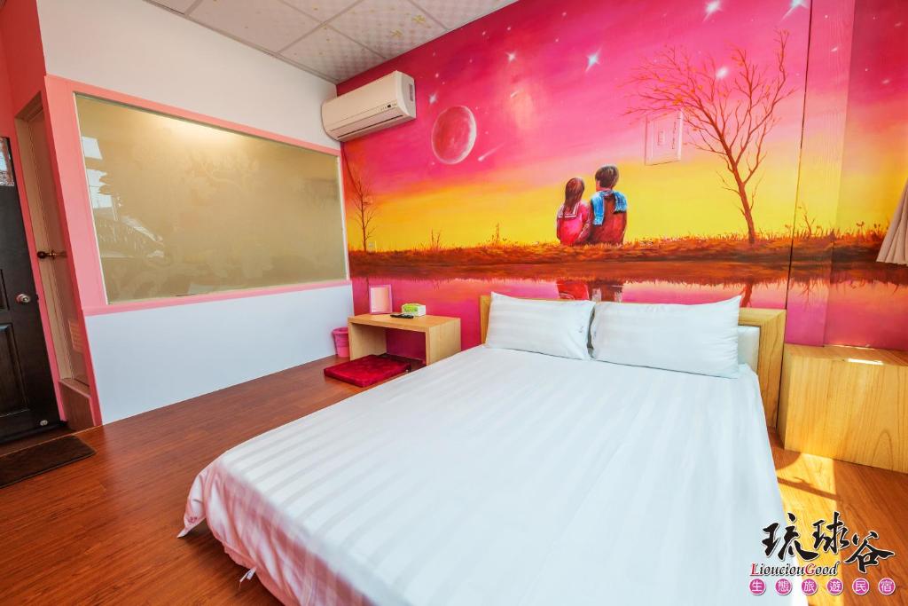Postel nebo postele na pokoji v ubytování Liouciou Good Homestay
