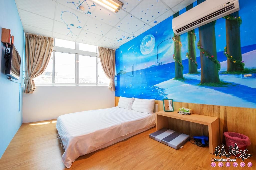 Postel nebo postele na pokoji v ubytování Liouciou Good Homestay