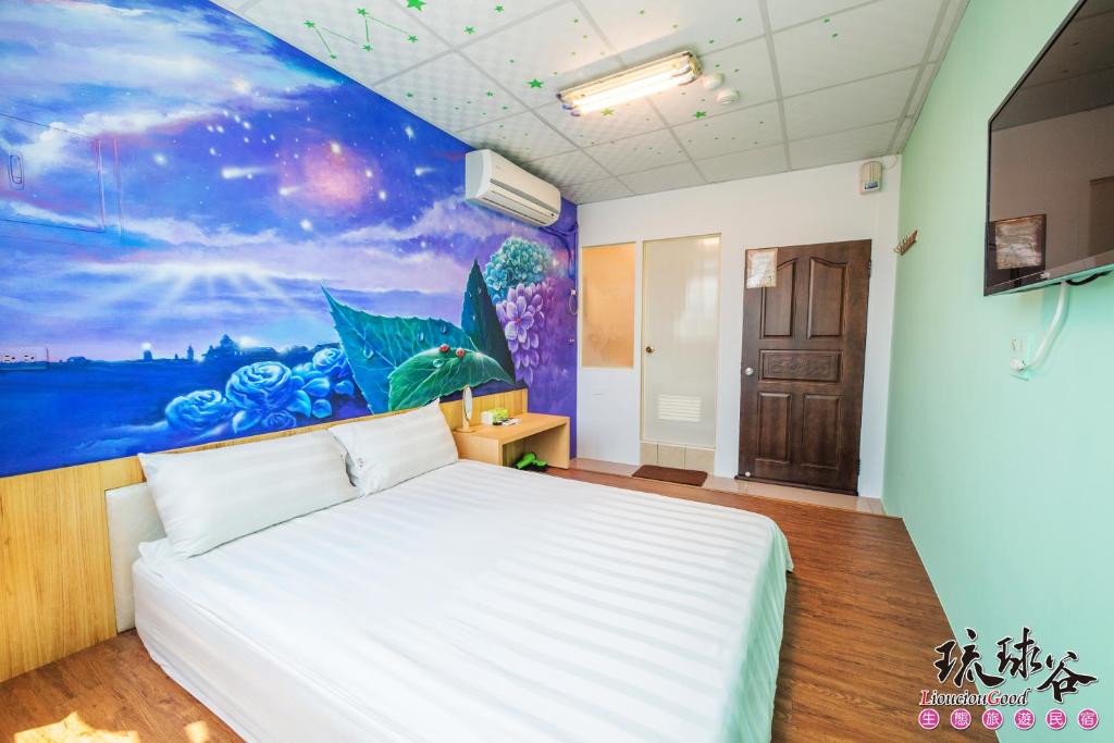 Postel nebo postele na pokoji v ubytování Liouciou Good Homestay